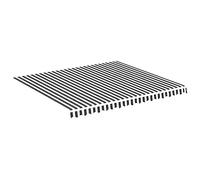 vidaXL Tessuto di ricambio per baldacchino da giardino, in tessuto di ricambio, 4 x 3,5 m, colore: antracite e bianco