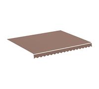 vidaXL Tessuto di ricambio per baldacchino da giardino, in tessuto di ricambio per tenda da giardino, patio, terrazza, esterno, 3 x 2,5 m, colore: marrone