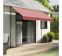 vidaXL Tessuto di Ricambio per Mantovana da Tenda Strisce Bordeaux 3 m, Sostituzione Tenda da Sole, baldacchino da Giardino, Sostituzione Tenda da Sole Superiore