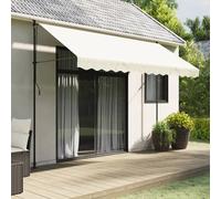 vidaXL Tessuto di Ricambio per Mantovana da Tenda Strisce Crema 3,5m, Sostituzione Tenda da Sole, baldacchino da Giardino, Sostituzione Tenda da Sole Superiore