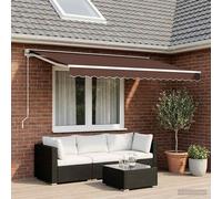 Tessuto di Ricambio per Mantovana da Tenda Strisce Marroni 430x20 cm