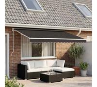 Tessuto di Ricambio per Mantovana Tenda Strisce Antracite 430x20 cm