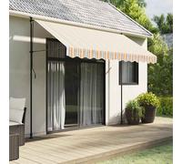 vidaXL Tessuto di Ricambio per Mantovana Tenda Strisce Multicolore 3 m, Sostituzione Tenda da Sole, baldacchino da Giardino, Sostituzione Tenda da Sole Superiore