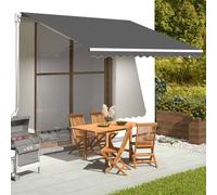 vidaXL Tessuto di Ricambio per Tenda da Sole Antracite 4x3,5 m