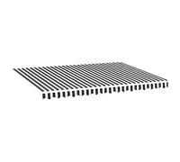 vidaXL Tessuto di Ricambio per Tenda da Sole Antracite e Bianco 380x295 cm