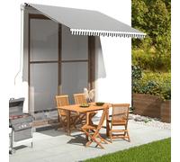 vidaXL Tessuto di Ricambio per Tenda da Sole Antracite e Bianco 3x2,5m