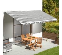 vidaXL Tessuto di Ricambio per Tenda da Sole Antracite e Bianco 6x3 m