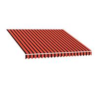 vidaXL Tessuto di ricambio per tenda da sole arancione e marrone, 300 x 250 cm, tela moderna, resistente all'acqua, ai raggi UV e allo scolorimento, ideale per ombra estiva e protezione del giardino