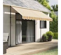 vidaXL Tessuto di Ricambio per Tenda Strisce Multicolore 3x2,5 m, Tessuto per Tenda da Sole, Parasole per Esterni, Parte Superiore per Tenda da Sole