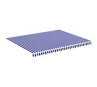 vidaXL Tessuto di Ricambio per Tenda da Sole Blu e Bianco 4,5x3,5 m