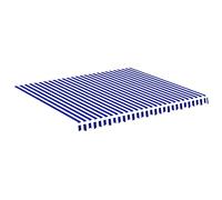 vidaXL Tessuto di Ricambio per Tenda da Sole Blu e Bianco 4x3,5 m