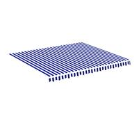vidaXL Tessuto di ricambio per tenda da sole Blu e Bianco 4x3,5 m