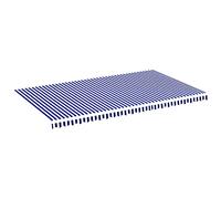 vidaXL Tessuto di Ricambio per Tenda da Sole Blu e Bianco 6x3,5 m