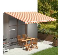 vidaXL Tessuto di Ricambio per Tenda da Sole Giallo e Arancio 5x3,5 m