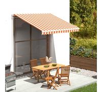 vidaXL Tessuto di Ricambio per Tenda da Sole Giallo e Arancione 280x245 cm Poliestere
