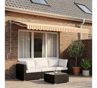 vidaXL Tessuto di Ricambio per Tenda da Sole Giallo e Bianco 400x350cm