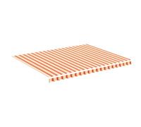 vidaXL Tessuto di ricambio per tenda da sole in tessuto di ricambio per tenda da giardino, patio, terrazza, esterno, giallo e arancione, 4,5 x 3,5 m