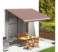 vidaXL Tessuto di Ricambio per Tenda da Sole Marrone 4x3 m Poliestere