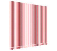 vidaXL Tessuto di Ricambio per Tenda da Sole Rosso e Bianco 380x345 cm Poliestere