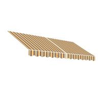 vidaXL Tessuto di Ricambio per Tenda Strisce Multicolore 3,5x2,5 m, Tessuto per Tenda da Sole, Parasole per Esterni, Parte Superiore per Tenda da Sole