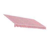 vidaXL Tessuto di Ricambio per Tenda Strisce Rosse e Bianche 3x2,5 m