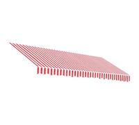 vidaXL Tessuto di Ricambio per Tenda Strisce Rosse e Bianche 4x3 m