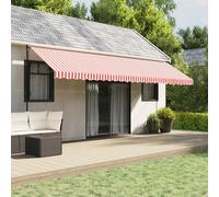 vidaXL Tessuto di Ricambio per Tenda Strisce Rosse e Bianche 6x3,5 m