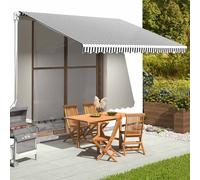 vidaXL Tessuto di ricambio Tenda da Sole Antracite e Bianco 400x350 cm
