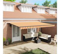 vidaXL Tessuto per Tenda Giallo e Arancione 500 × 300 cm Poliestere