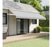 vidaXL Tessuto Ricambio Mantovana Tenda Antracite e Strisce Bianche 500 cm