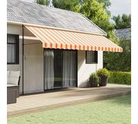 vidaXL Tessuto Ricambio per Mantovana Tenda Righe Giallo Arancione 480x20 cm