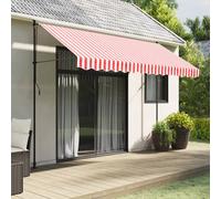 Tessuto Ricambio per Mantovana Tenda Righe Rosse Bianche 330x20 cm