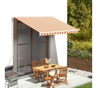 vidaXL Tessuto Ricambio per Tenda da Sole Giallo e Arancio 3,5x2,5 m