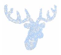 vidaXL Testa di Renna con 140 LED Bianco freddo 60 cm Acrilico