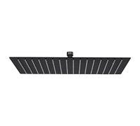 vidaXL Testa Doccia a Pioggia Acciaio Inox 40x30 cm Rettangolare Nera