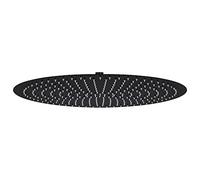 vidaXL Testa Doccia a Pioggia in Acciaio Inox 50 cm Rotonda Nera