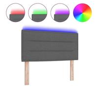 vidaXL Testata a LED Design Linee Grigio Scuro 100 cm TessutoTestiera letto