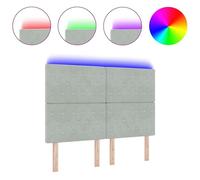 vidaXL Testata a LED Grigio Chiaro 72 cm VellutoTestiera letto