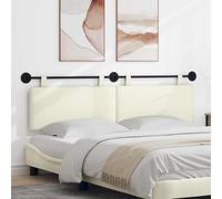 vidaXL Testata appesa Crema 190 x 55 x 5 cm Tessuto in Cords