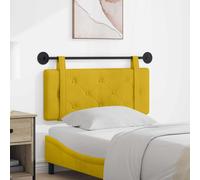 vidaXL Testata appesa Giallo 110 x 55 x 5 cm Velluto