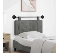 vidaXL Testata appesa Grigio scuro 100 x 55 x 5 cm Velluto