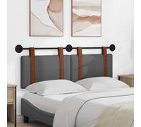 vidaXL Testata appesa Grigio scuro 130 x 55 x 5 cm PU Antico