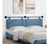 vidaXL Testata appesa Tinta unita Blu 190 x 55 x 5 cm Tessuto in Cords