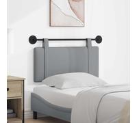 vidaXL Testata appesa Tinta unita Grigio chiaro 90 x 55 x 5 cm Tessuto