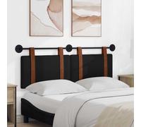 vidaXL Testata appesa Tinta unita Nero 130 x 55 x 5 cm PU Antico