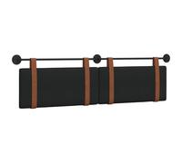 vidaXL Testata appesa Tinta unita Nero 190 x 55 x 5 cm PU Antico