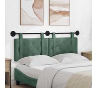 vidaXL Testata appesa Verde Mare 130 x 55 x 5 cm Velluto