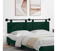 vidaXL Testata appesa Verde Scuro 190 x 55 x 5 cm Velluto