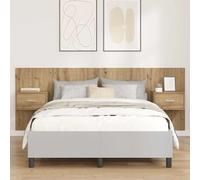 vidaXL Testata con Comodino 3 pcs Rovere artigianale Legno multistrato