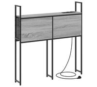 vidaXL Testata con libreria Grigio Sonoma, 75 cm. Realizzata in Legno ingegnerizzato e Acciaio. Ha Tanto Spazio per riporre Le Cose, con Porte di Ricarica Integrate. Design Moderno per Interni. ASSE